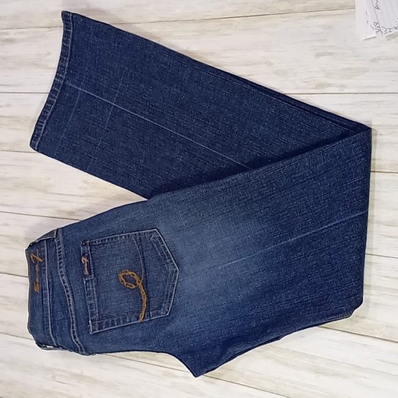 Seven7 Boot Stretch Low-Rise Slim Fit Blue Jeans Size 28 Tall - Picture 3 of 16